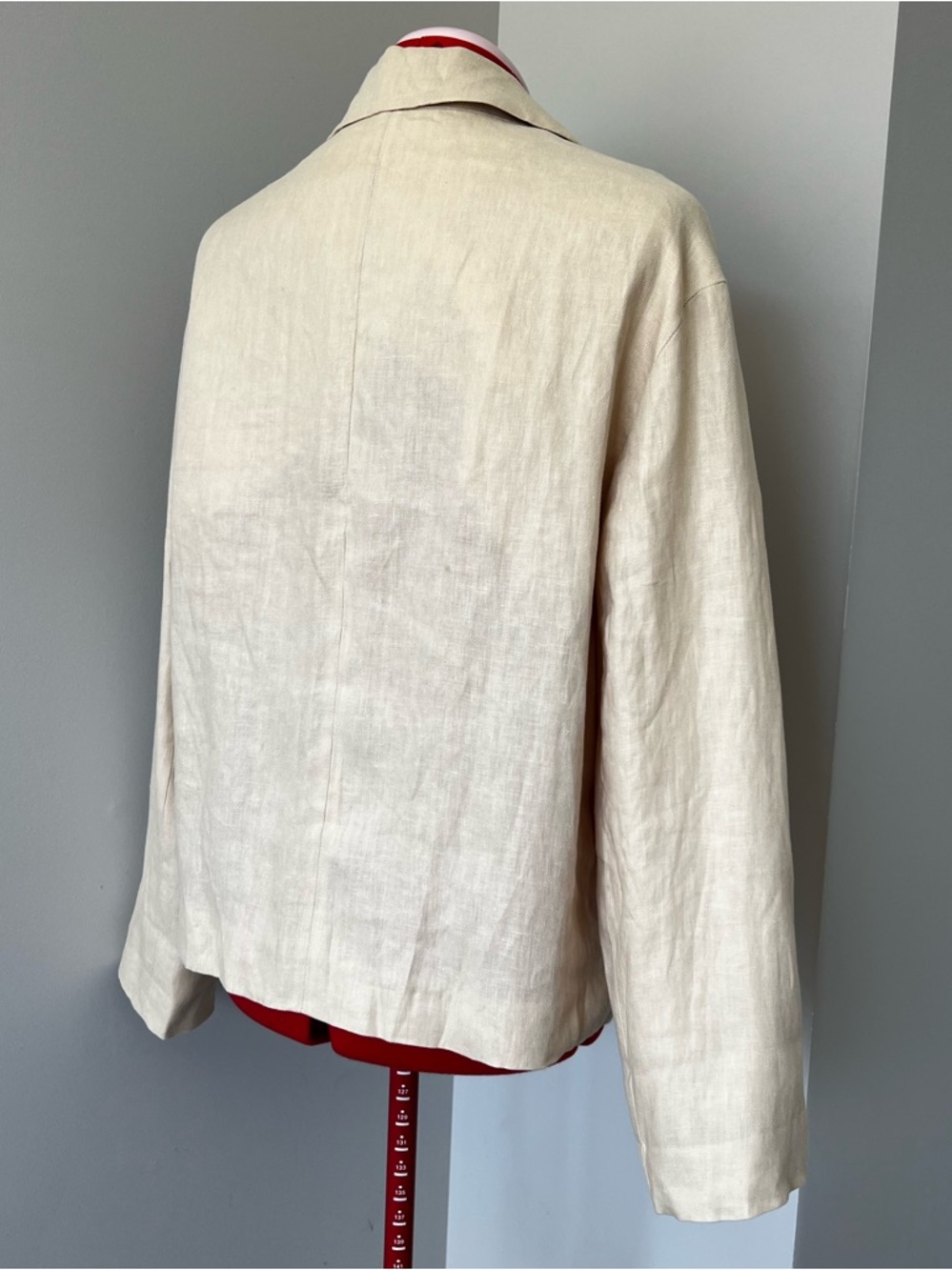 Zara Cream Linen-Blend Blazer Jacket - Picture 7 of 12
